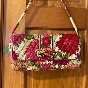 Bag Vera Bradley Knot Just A Clutch Hello Dahlia Pocket Book Handle Handbag